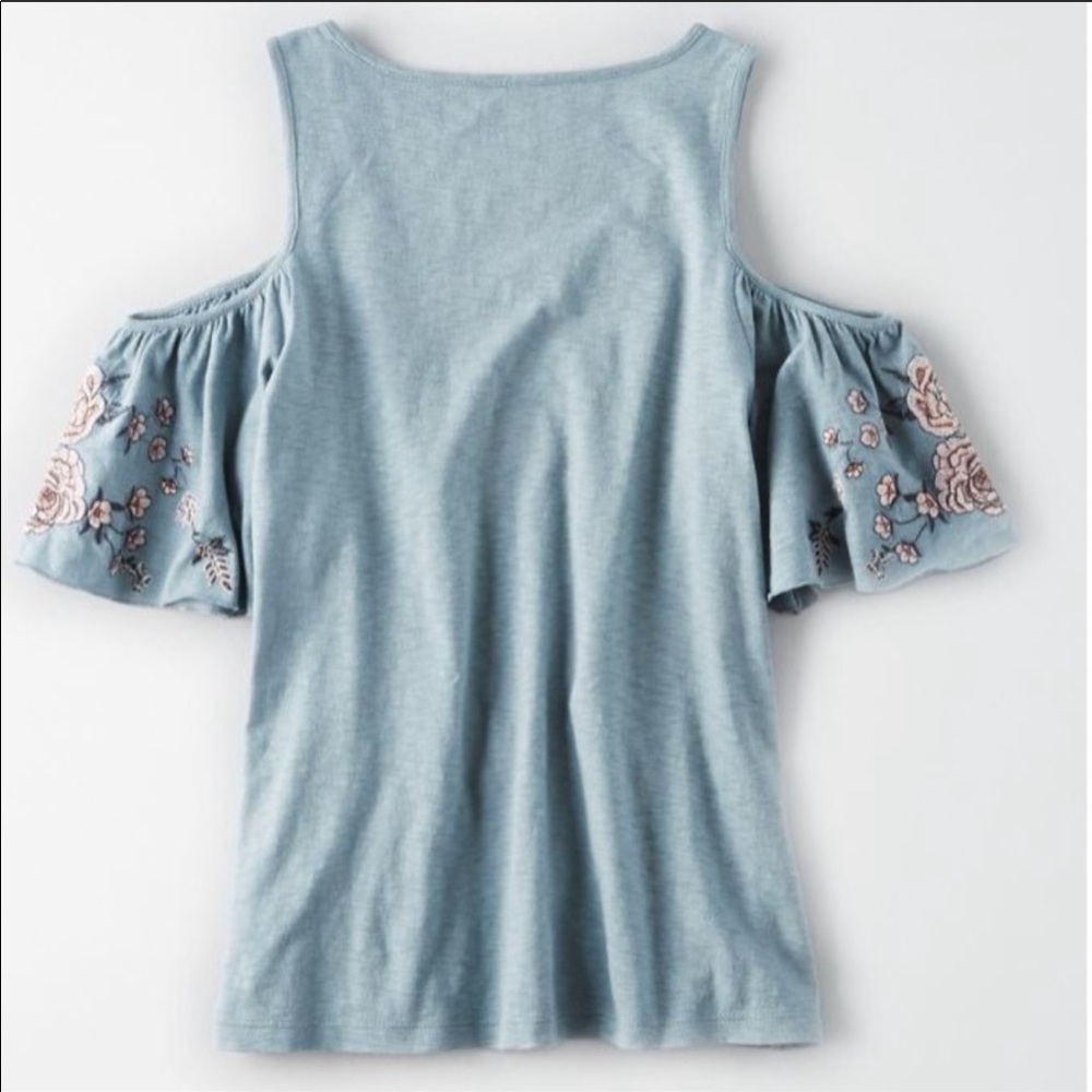 American Eagle Soft & Sexy Cold Shoulder Top - Picture 2 of 3
